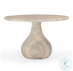 Smooch Faux Travertine Outdoor Round Dining Room Set