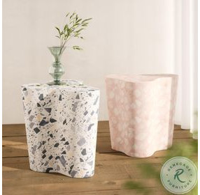 Slab Terrazzo Sunset Pink Side Table
