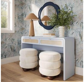Patty Pastel Blue 48" Console Desk with 2 Drawers