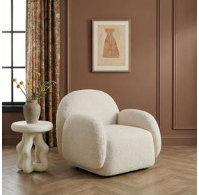 Marius Cream Performance Fabric Upholstered Accent Chair