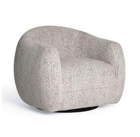 Judy Black and White Performance Fabric Upholstered Swivel Accent Chair