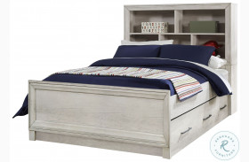 Riverwood Whitewashed Full Bookcase Bed With Trundle