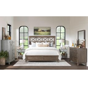 XXXs and OOOs Cocoa California King Panel Bed