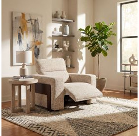 MS Gray Atlas Power Recliner with Power Headrest