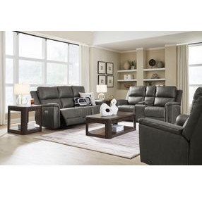 Burnley Anchor Leather Zero Gravity Power Recliner with USB Charging