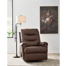 Cedarbrooke Espresso Leather Swivel Glider Recliner