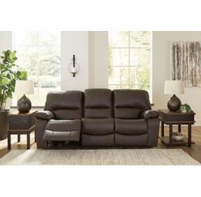 Leesworth Dark Brown 88" Power Reclining Sofa