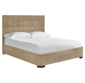 Montclair Vail Toffee Leather Upholstered Panel Bedroom Set