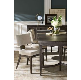 Montclair Silken Fog Upholstered Klismos Back Side Chair Set of 2