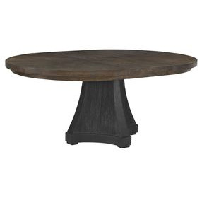 Montclair Cinder and Cocoa Extendable Round Dining Room Set
