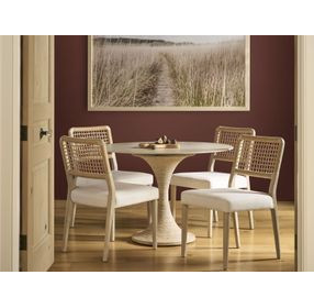 Oasis Dockside and Nomad Snow Performance Fabric Dining Chair Set of 2