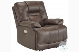 Wurstrow Umber Power Recliner with Adjustable Headrest