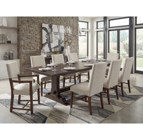 Driftwood Burnt Timber 126" Extendable Rectangular Dining Table