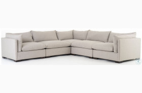 Westwood Bennett Espresso And Moon 5 Piece Sectional
