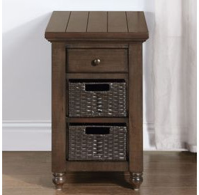 Oliver Brown Rectangular Chairside Table
