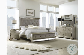 Farrah Stunning Silver And Platinum Upholstered Bedroom Set