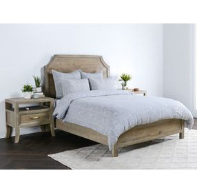 French Herringbone Storm Euro Sham