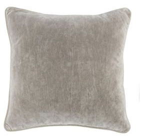 Heirloom Velvet Silver 18 x 18" Accent Pillow Set of 2