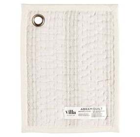 Abram Eggshell Cotton Linen Swatch Quilt