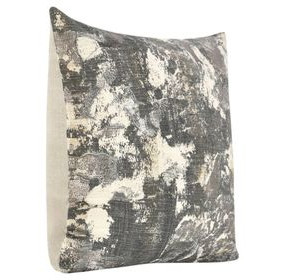 Boardwalk Luciana Gray and Cream Square Accent Pillow Set of 2