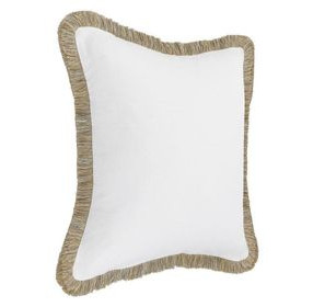 Radiant Oasis Cara Ivory and Natural Square Accent Pillow Set of 2