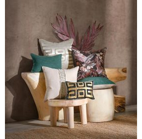 Radiant Oasis Makana Brown Square Accent Pillow Set of 2