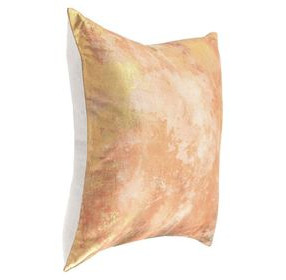 Radiant Oasis Onara Burnt Orange and Gold Square Accent Pillow Set of 2