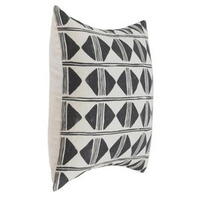 Radiant Oasis Nubia Black and White Square Accent Pillow Set of 2