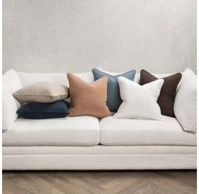 Bedford Linen Natural Square Accent Pillow Set of 2
