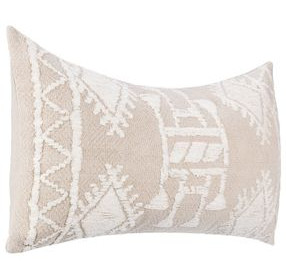 Lineage Abbey Mocha Cream and Ivory Rectangular Accent Pillow Set of 2