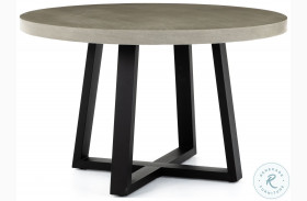 Cyrus Black Round 48" Outdoor Dining Table
