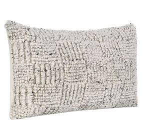 Shades Vico Ivory and Gray Rectangular Accent Pillow Set of 2