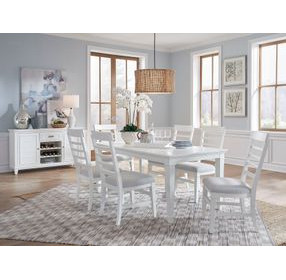 Charleston White Dove 90" Extendable Rectangular Dining Table