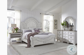 Glendale Estates Distressed White Transom Panel Bedroom Set