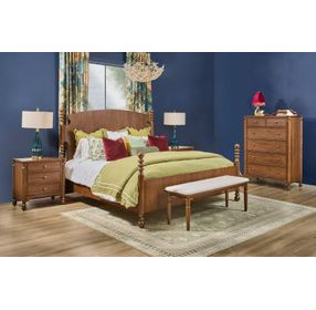 Azalea Oatmeal Performance Fabric Upholstered Dining Bench
