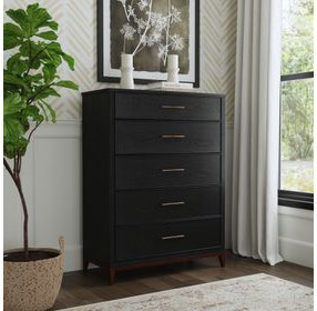 Waterfall Deep Ebony 5 Drawer Chest
