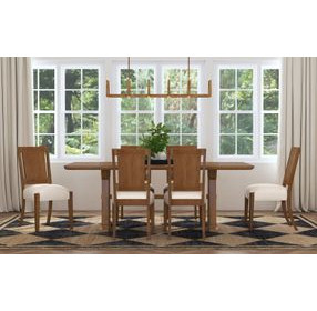 Lincoln Walnut 84" Rectangular Dining Table