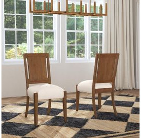 Lincoln Cream Performance Fabric Upholstered Dining Chair Set of 2