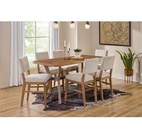 Millwork Rustic Umber and Black 76" Rectangular Friendship Table