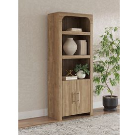 Dovander Warm Brown 2 Door Display Cabinet