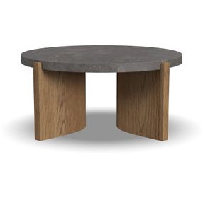 Eclipse Brown and Blue Round Stone Top Occasional Table Set