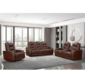 Chester Brown Power Glider Recliner with Power Headrest Footrest & USB Charging