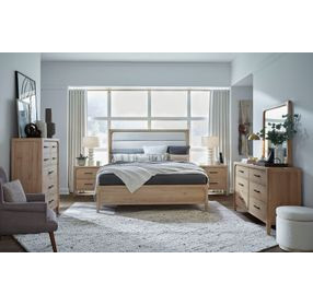 Somerset Butternut 2 Drawer Nightstand with USB Charging