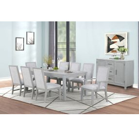 Fiona Mist Gray Upholstered Dining Side Chair Set of 2