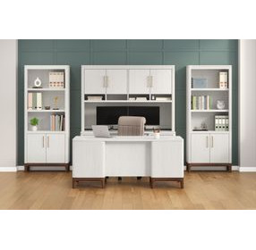 Pomona Soft White 68" Executive Desk
