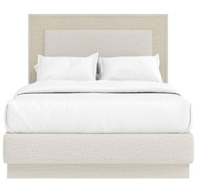 Cotiere Cream Linen Upholstered Panel Bedroom Set