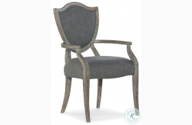 Beaumont Soft Grey Shield Back Arm Chair Set Of 2