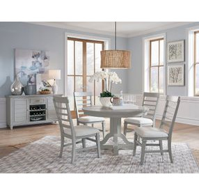 Charleston Harbor Gray 66" Extendable Oval Dining Table