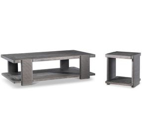 Andros Smoked Truffle and Oxford Brown Outdoor Rectangular Occasional Table Set