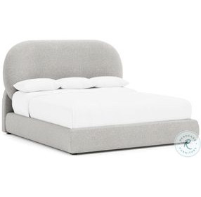 Monolith Gray Performance Fabric Queen Upholstered Panel Bed